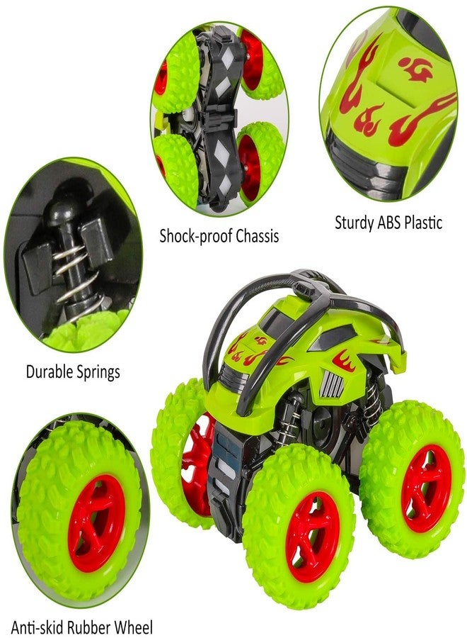 IndusBay® Inertia Friction 4X4 Wheel Monster Truck Offroad Zap Cars Push and Go Toy Trucks Friction Powered Cars 4WD 4 Wheel Drive Vehicles for Toddlers Children Boys Girls Kids Gift, Green - Image 4